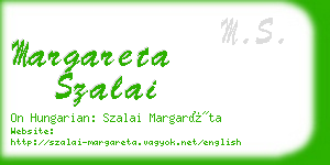 margareta szalai business card